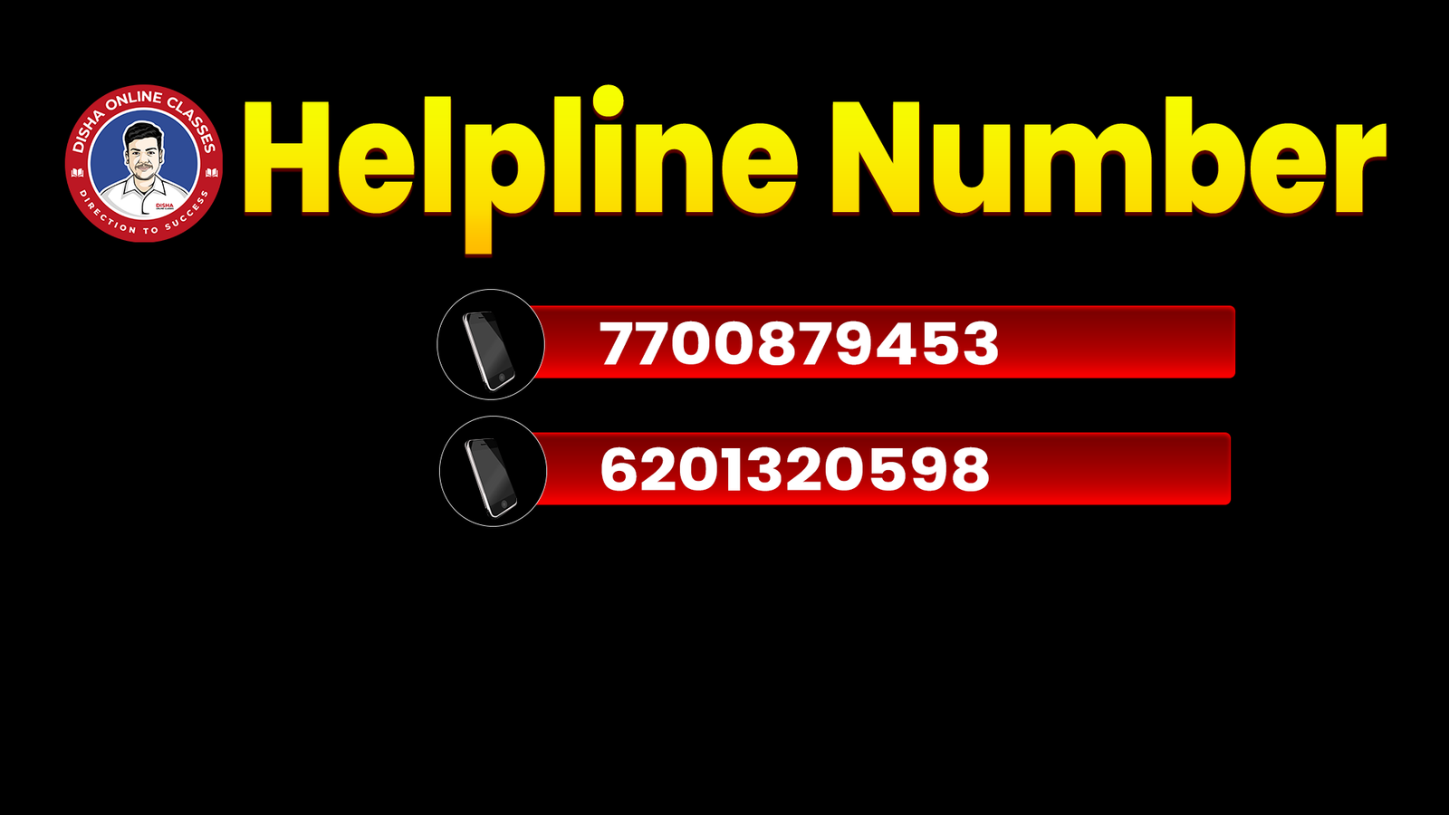 Disha Online Classes Helpline Number