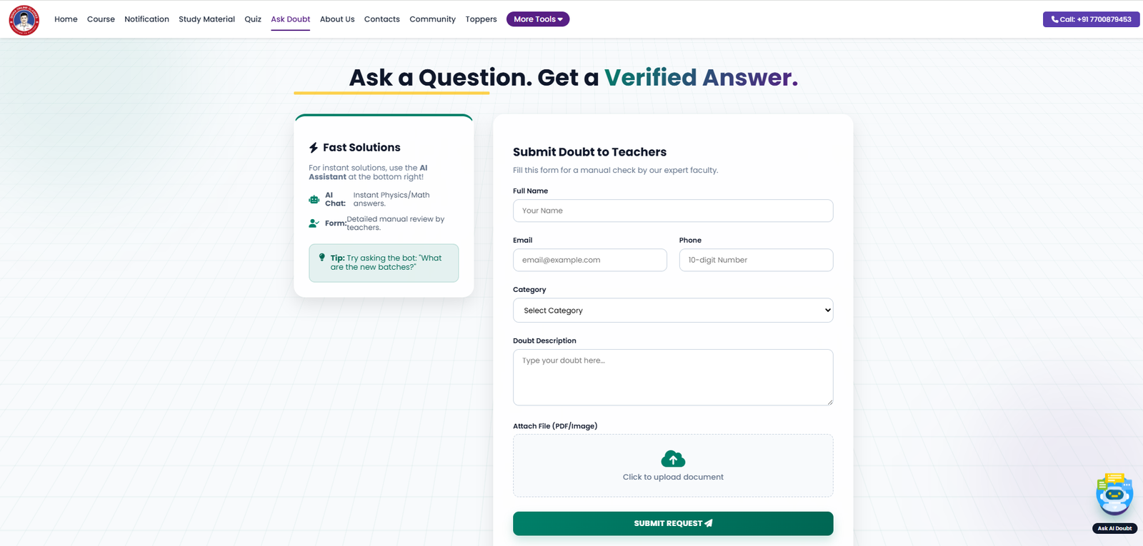 Online Doubt Solving Platform – Get Instant & Verified Answers | Disha Online Classes - Disha Online Classes