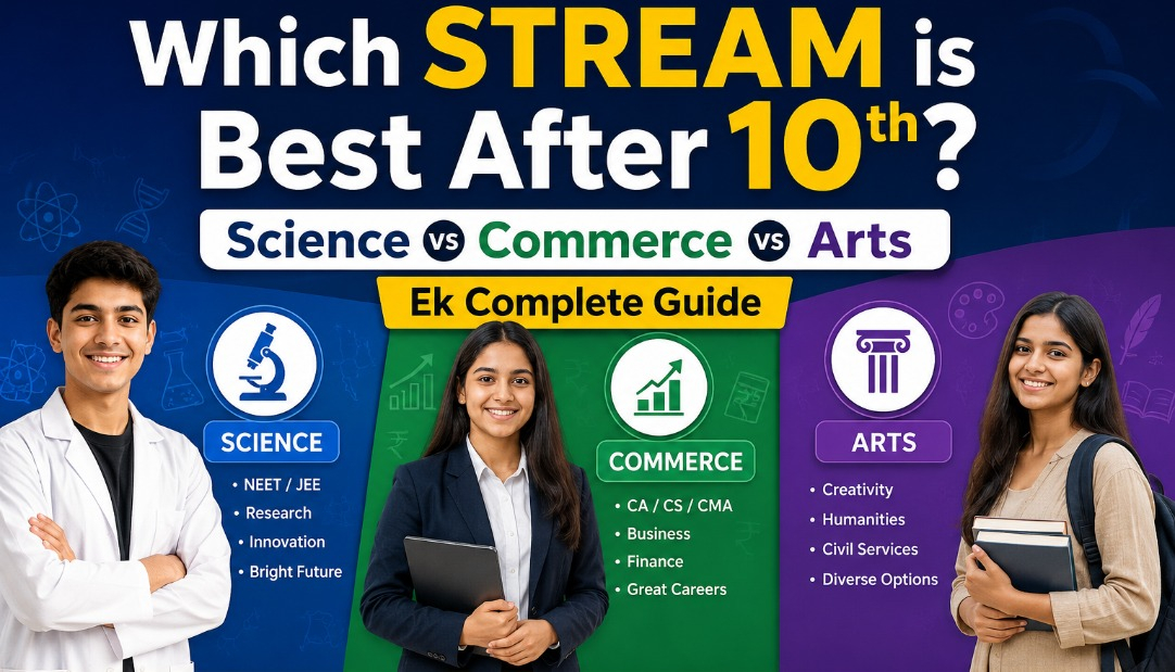 Which Stream is Best After 10th? Science vs Commerce vs Arts - Ek Complete Guide - Disha Classes