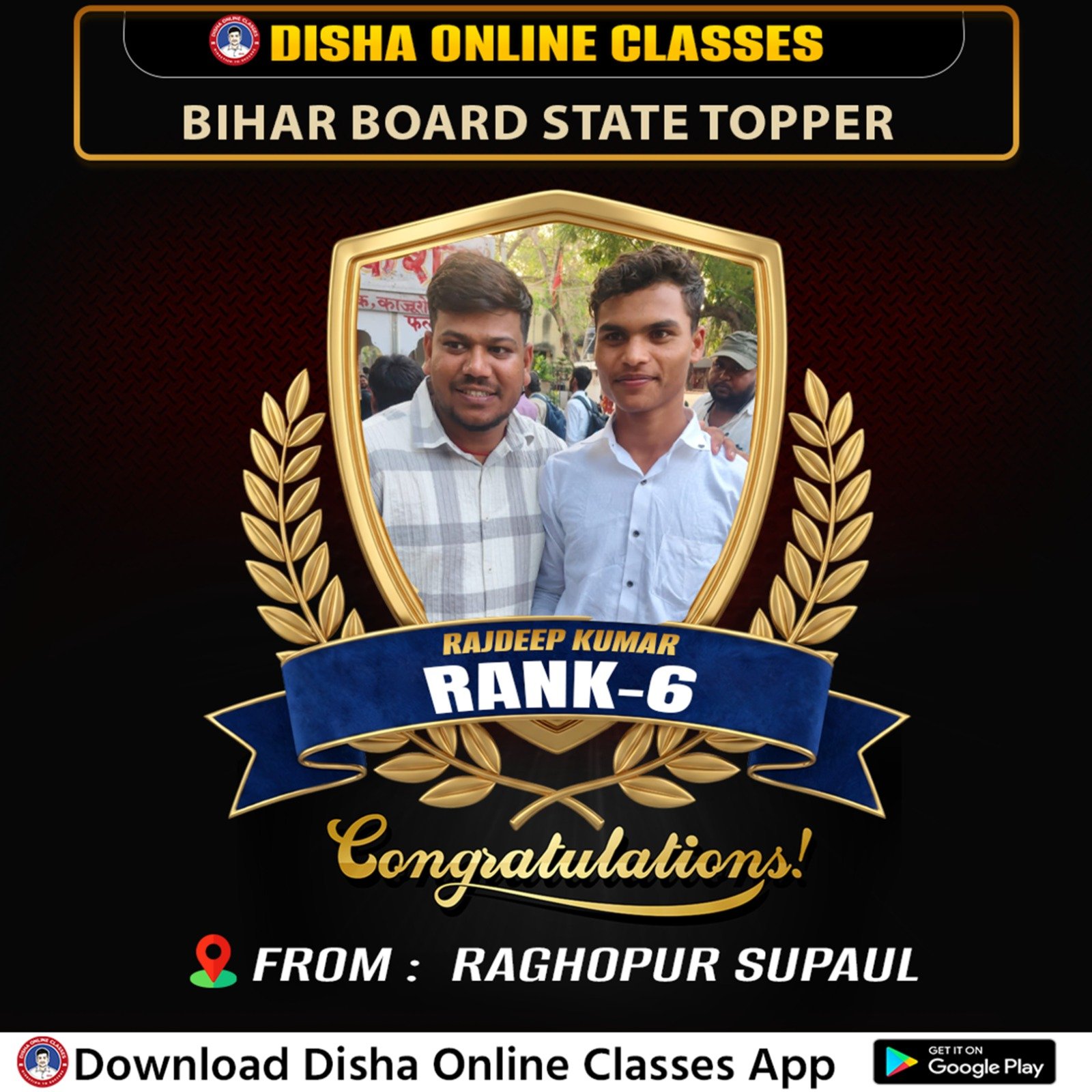 Class 10th Topper - Bihar Board India Best